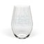 Engraved 25 Years Anniversary Stemless Wine Glass