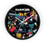 NAMM 125th Anniversary Musical Instruments Collage Wall Clock