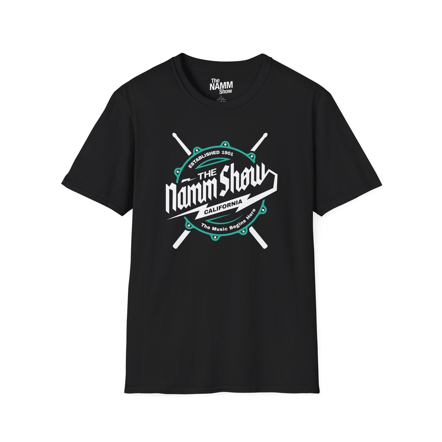 NS26 "White Lightning" Unisex Black Short Sleeve T-shirt