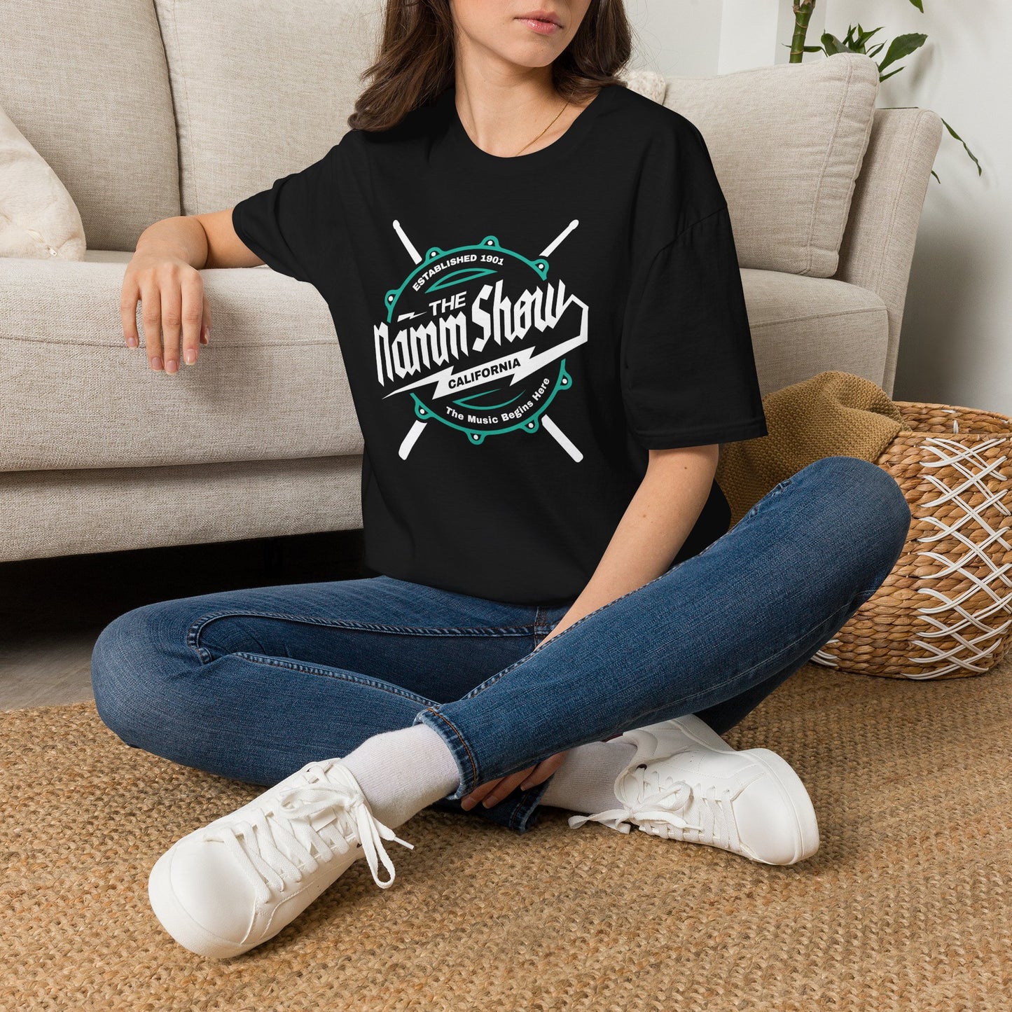 NS26 "White Lightning" Unisex Black Short Sleeve T-shirt
