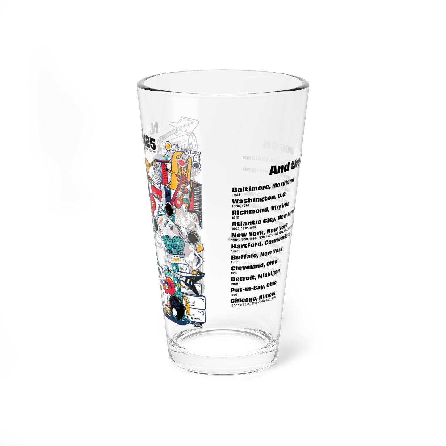 NAMM 125th Anniversary 16oz Mixing Glass