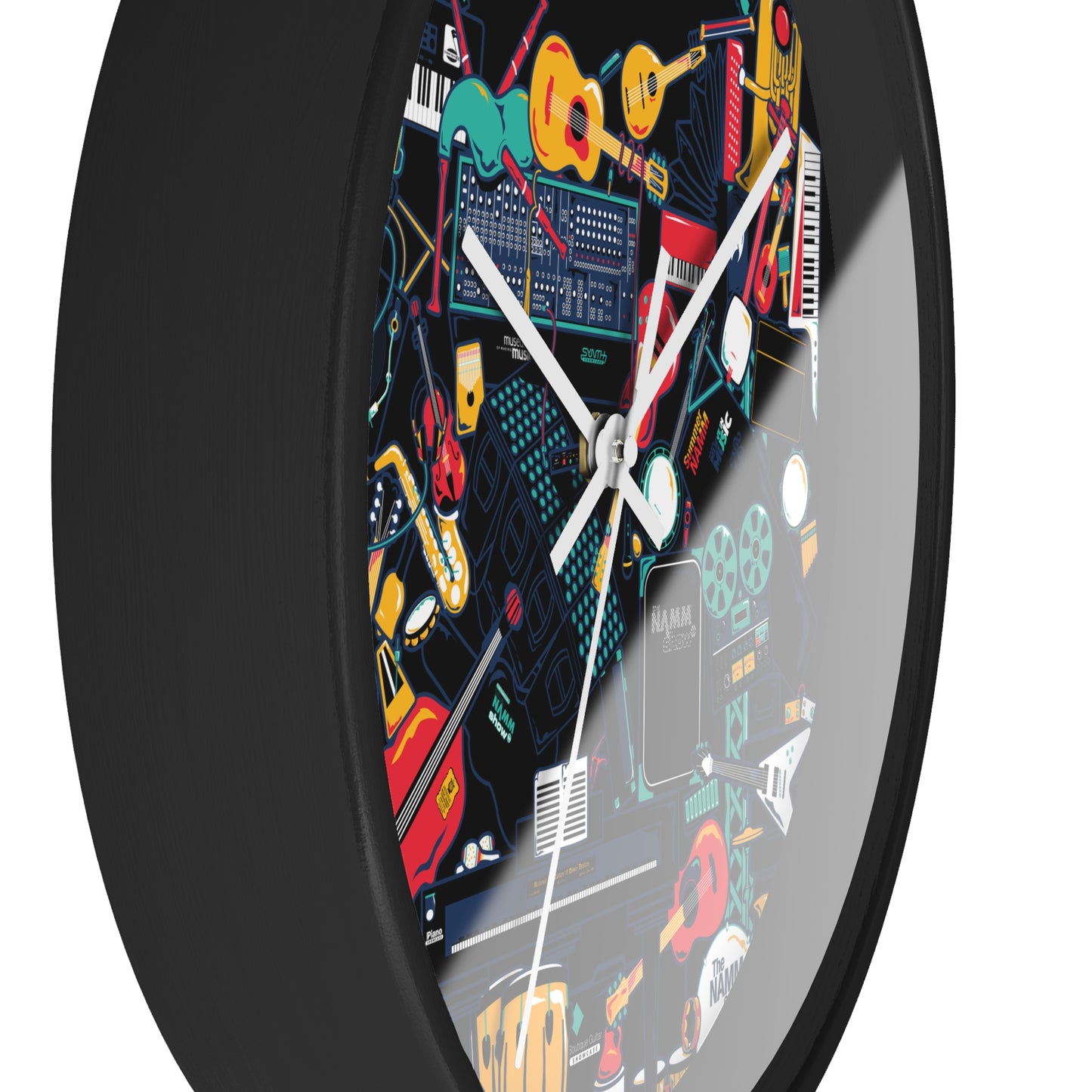 NAMM 125th Anniversary Musical Instruments Collage Wall Clock
