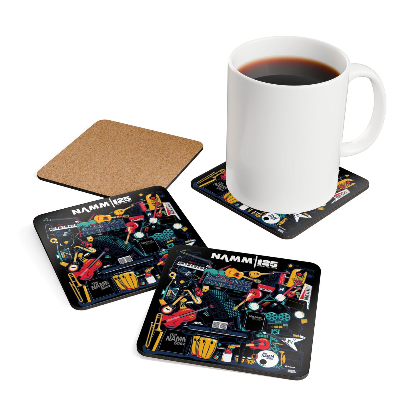NAMM 125th Anniversary Cork Coaster Set of 4