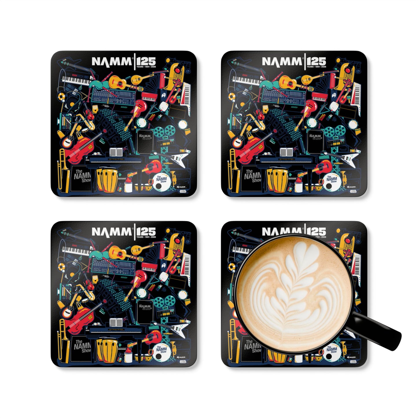 NAMM 125th Anniversary Cork Coaster Set of 4