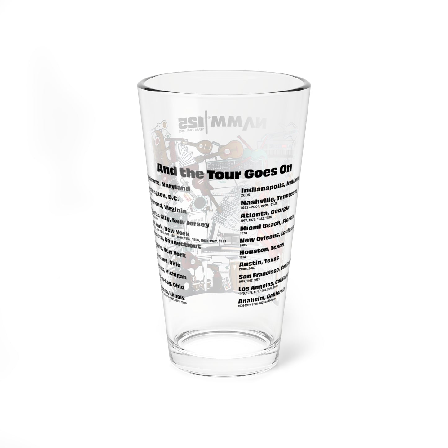 NAMM 125th Anniversary 16oz Mixing Glass