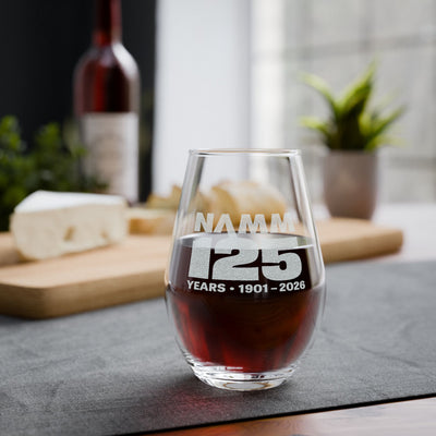 Engraved 25 Years Anniversary Stemless Wine Glass
